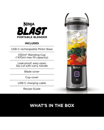 Ninja Blast Cordless Portable Blender Black BC151UKBK