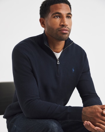Polo Ralph Lauren 1/4 Zip Jumper - Navy Heather