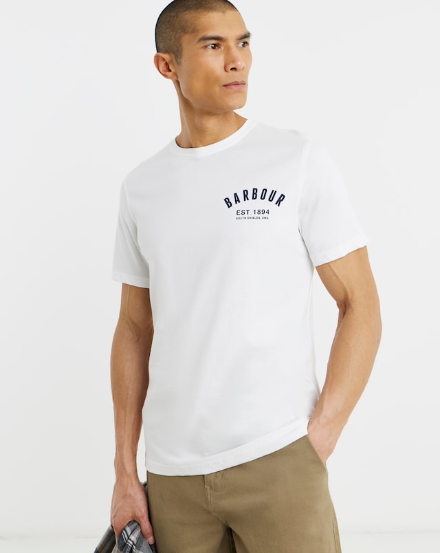 Barbour Short Sleeve Preppy T-Shirt - White