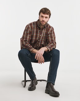 Polo Ralph Lauren Long Sleeve Navy Check Performance Shirt