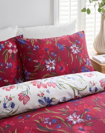 Julipa Ruth Floral Cotton Blend Reversible Duvet Set