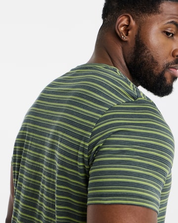 Yarn Dyed Stripe Crew Neck T-Shirt Long