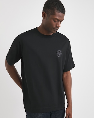 BOSS Short Sleeve Black BB Embroidered T-Shirt