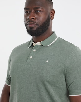 Jack &amp; Jones Premium Paulos Tipped Polo - Green