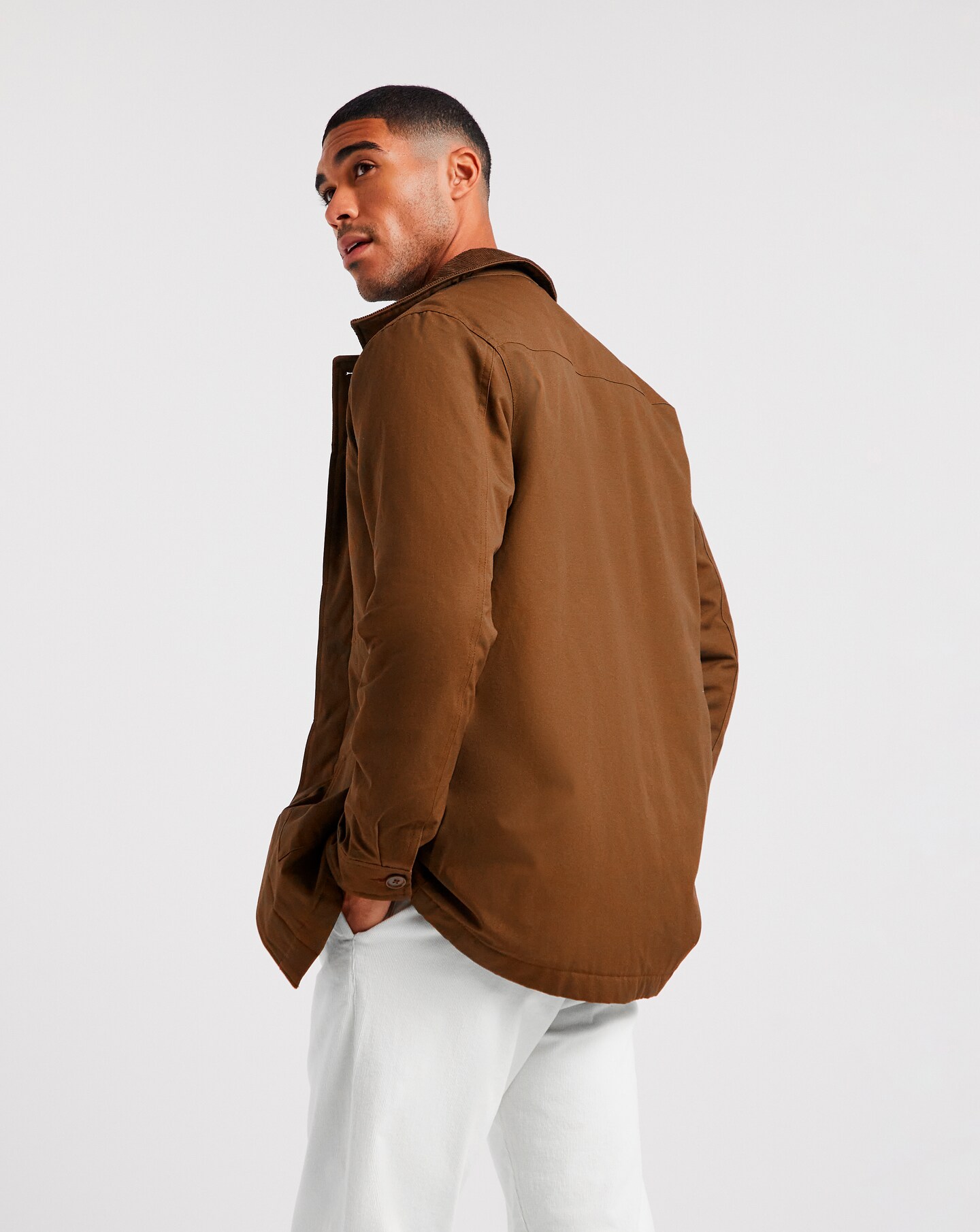 Brown Cotton Worker Jacket | Jacamo