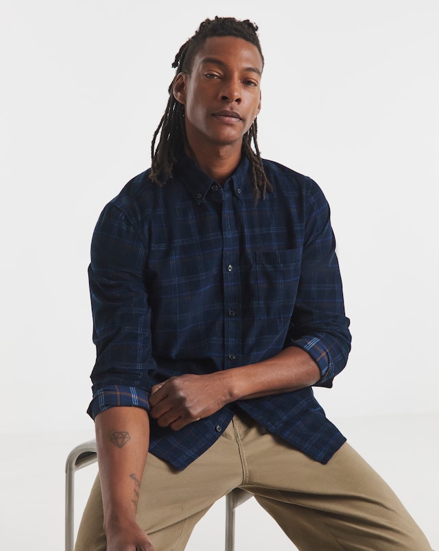 Corduroy Check Shirt Regular