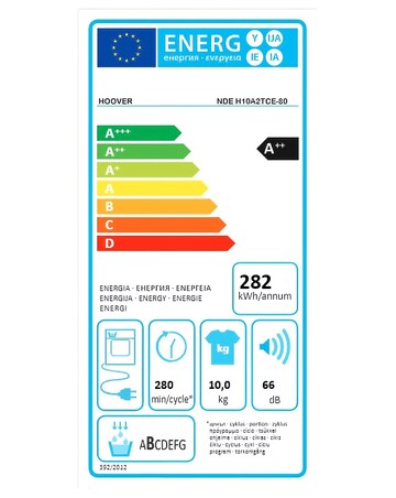 Hoover H-DRY 500 NDEH10A2TCE80 10kg Freestanding Heatpump Tumble Dryer