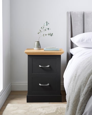 Julipa Ashford 2 Drawer Bedside Table