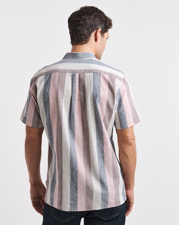 Barbour Portwell Short Sleeve Stripe Summer Fit Shirt - Pink