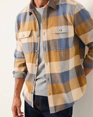 FatFace Buffalo Check Shirt (Regular & Tall) - Blue