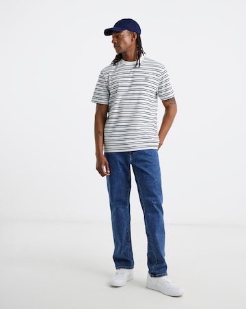Lacoste Short Sleeve Stripe T-Shirt - Black.White