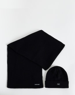 Jack &amp; Jones Beanie &amp; Scarf Giftbox - Black