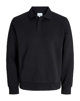 Jack &amp; Jones Bradley Polo Sweatshirt - Black