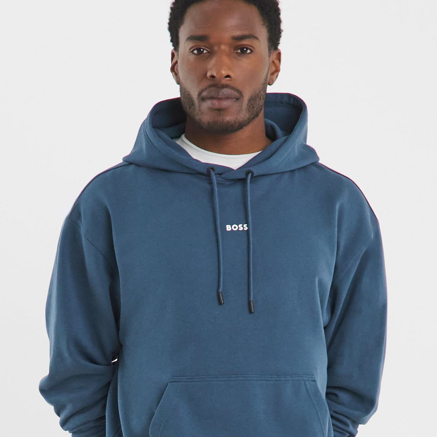 BOSS Centre Logo Hoodie - Dark Blue