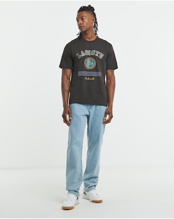Lacoste Short Sleeve Graphic T-Shirt - Brown