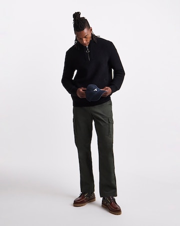 Barbour Milburn 1/2 Zip Knitted Jumper - Black