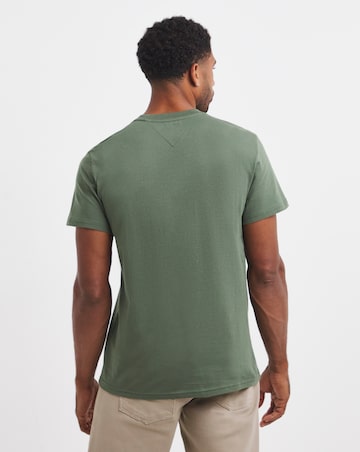 Tommy Jeans Short Sleeve Slim Flag T-Shirt - Green