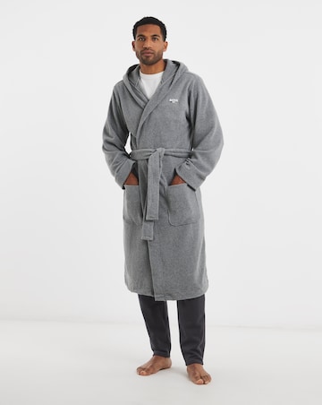 BOSS Logo Terry Robe - Grey