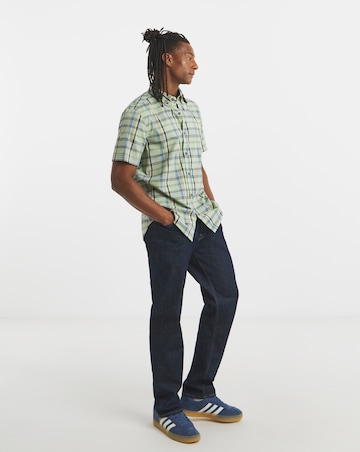 Short Sleeve Check Oxford Shirt Long