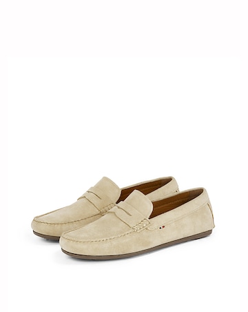 Tommy Hilfiger Suede Driving Shoe - Natural