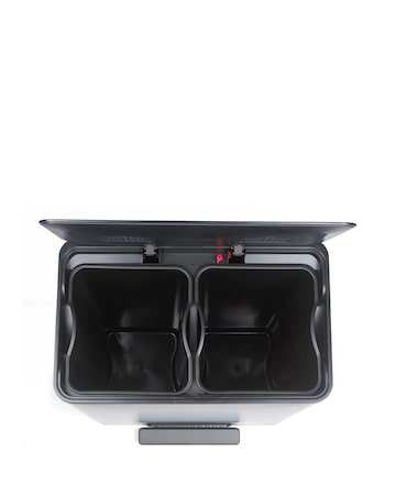Salter Stainless Steel Dual Recyling Pedal Bin 60L