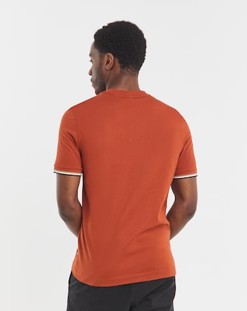 BOSS Short Sleeve Tipped Cuff T-Shirt - Dark Orange