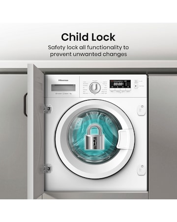 Hisense 3 Series WF3M741BWI Integrated 7kg Washing Machine 1400rpm White