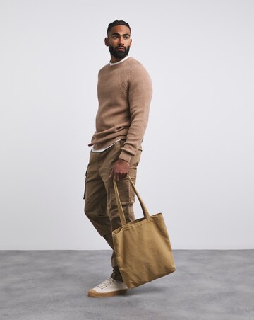 Stone Fisherman Raglan Crew Neck Jumper