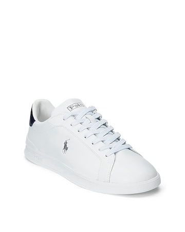 Polo Ralph Lauren Heritage Court Leather Trainers - White
