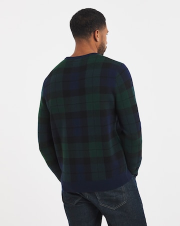 Polo Ralph Lauren Check Crew Knitted Jumper - Black