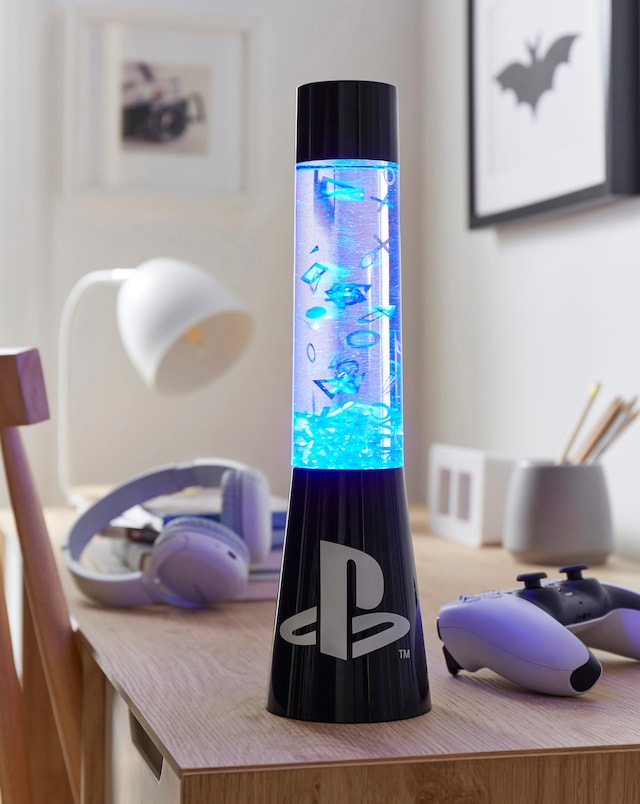 Floating Icons Glitter Liquid Flow Lamp