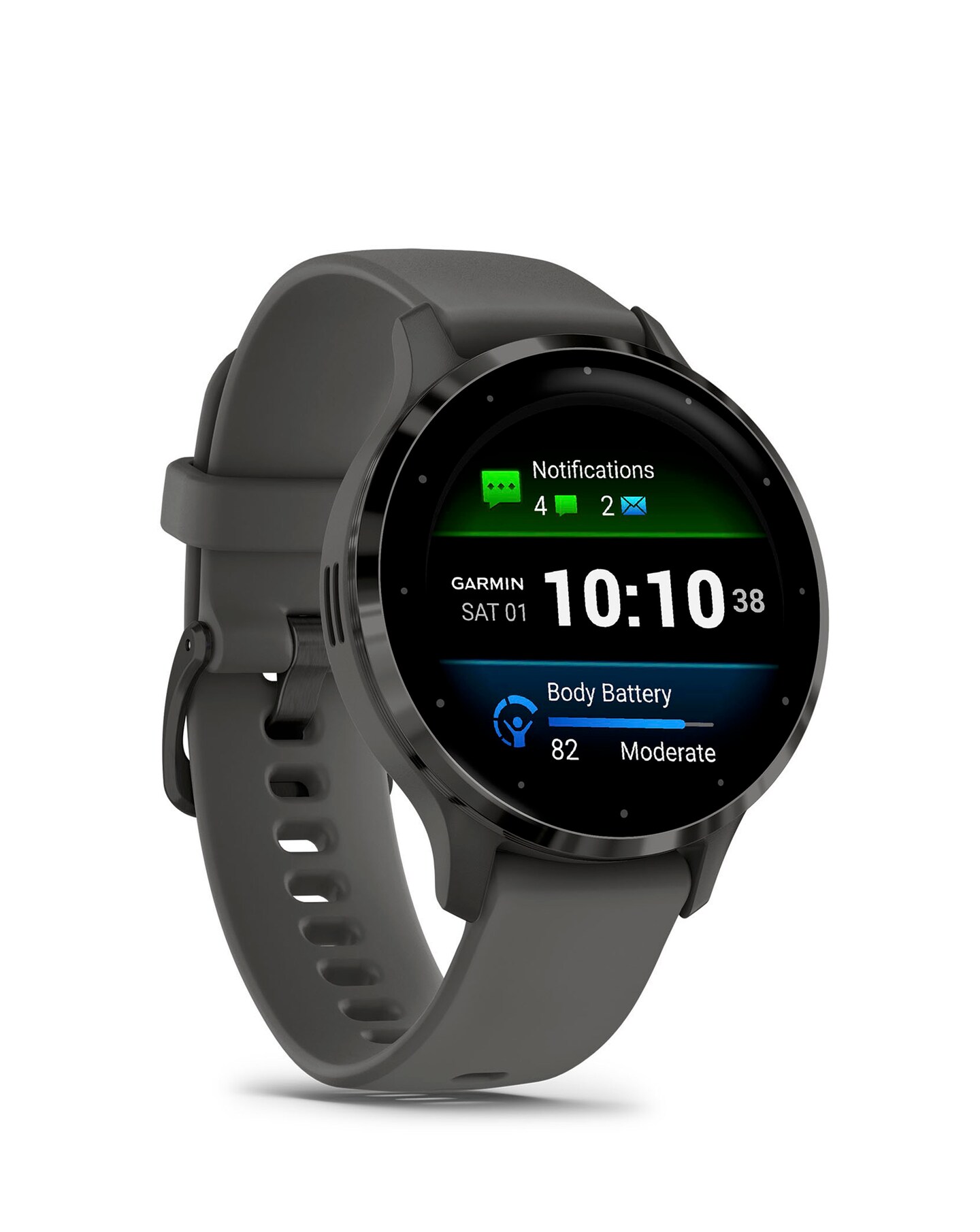 Garmin Venu 3S 41mm Smartwatch Pebble Grey Slate with Silicone Band Jacamo
