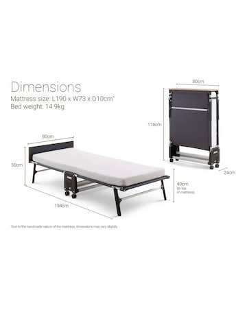 Jay-Be Rollaway Folding Bed with e-Fibre Mattress - Single