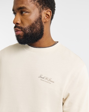 Jack & Jones Archive Logo Sweatshirt - Cream