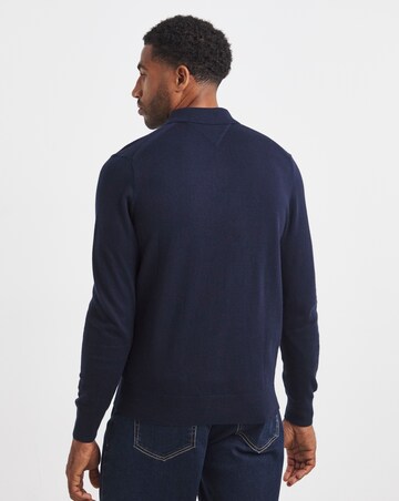 Tommy Hilfiger Cotton Cashmere Long Sleeve Polo - Navy