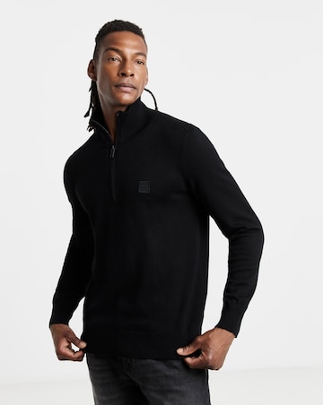 BOSS Classic Black 1/4 Zip Jumper