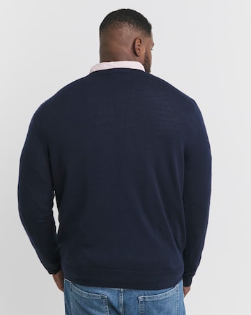 Polo Ralph Lauren Navy Wool Knit Merino Jumper