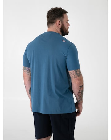 D555 Big And Tall Hovell Summer Beach Icon Sketches Printed T-Shirt - Teal
