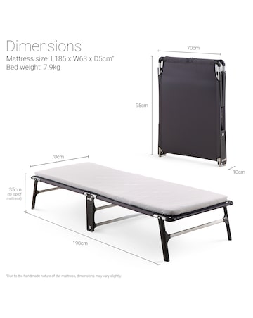 Jay-Be Compact Folding Bed with Mattress - Single