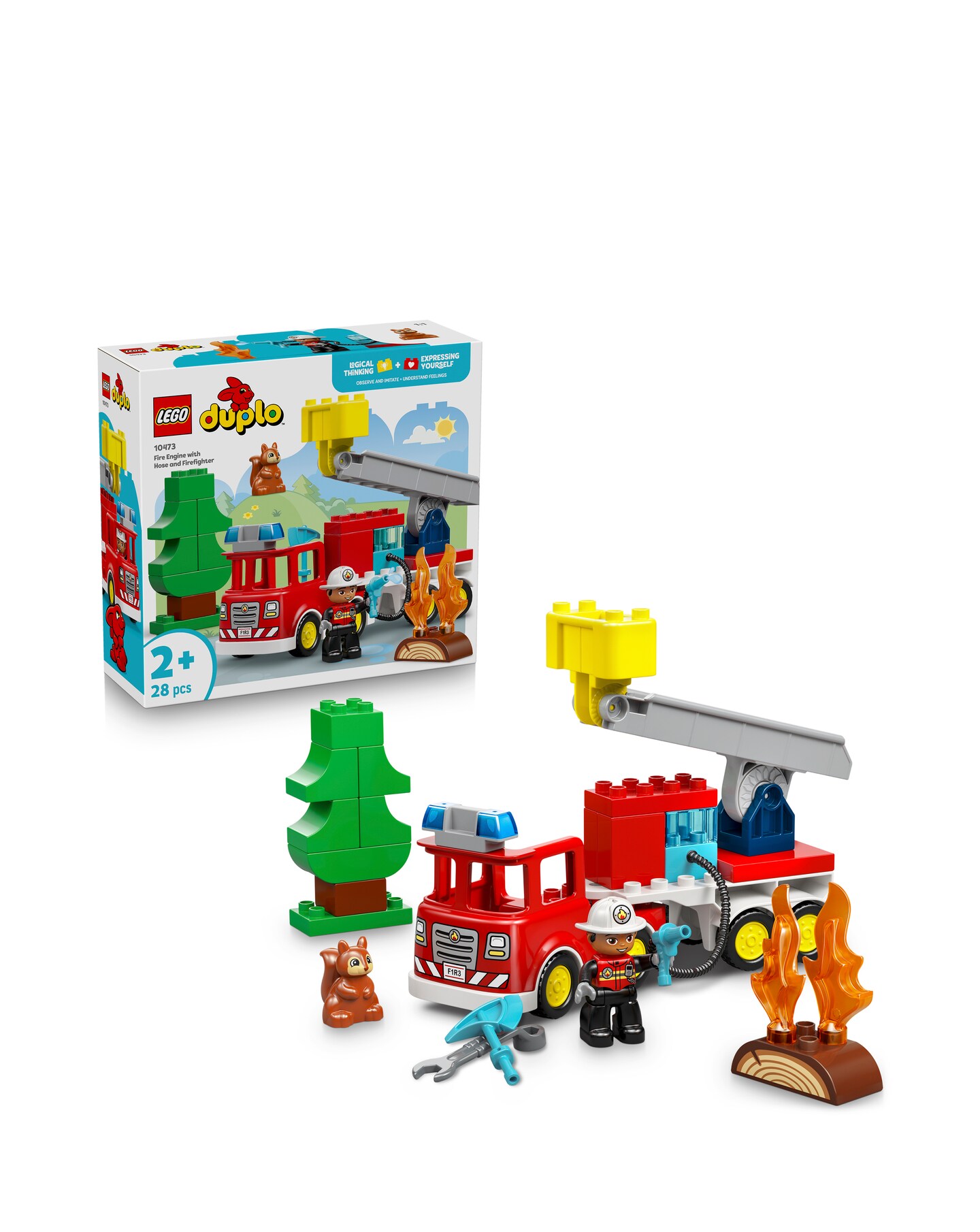 LEGO DUPLO Fire Truck with Hose and Firefighter 10473