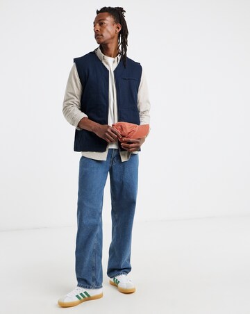 Navy Twill Washed Gilet