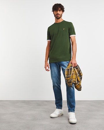 Voi Contrast Sleeve Cuff T-Shirt