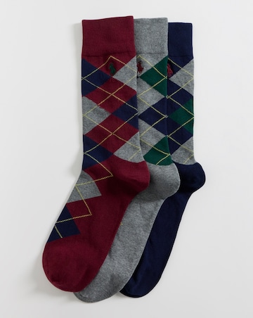 Polo Ralph Lauren 3 Pack Argyle Crew Sock - Multi