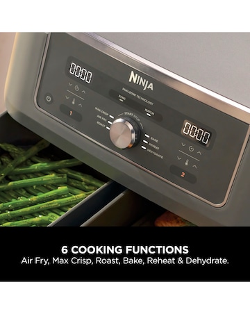 Ninja MAX 6-in-1 Dual Zone Air Fryer 9.5L DZ400UK Gun Metal Grey