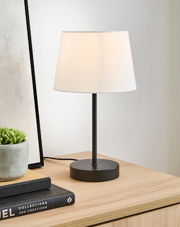 Owen White and Matt Black Table Lamp