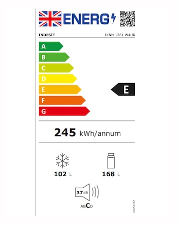 Indesit IKNH 1261 W4UK 50/50 No Frost Fridge Freezer - White