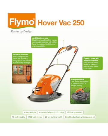 Flymo HoverVac 250 Corded Lawnmower