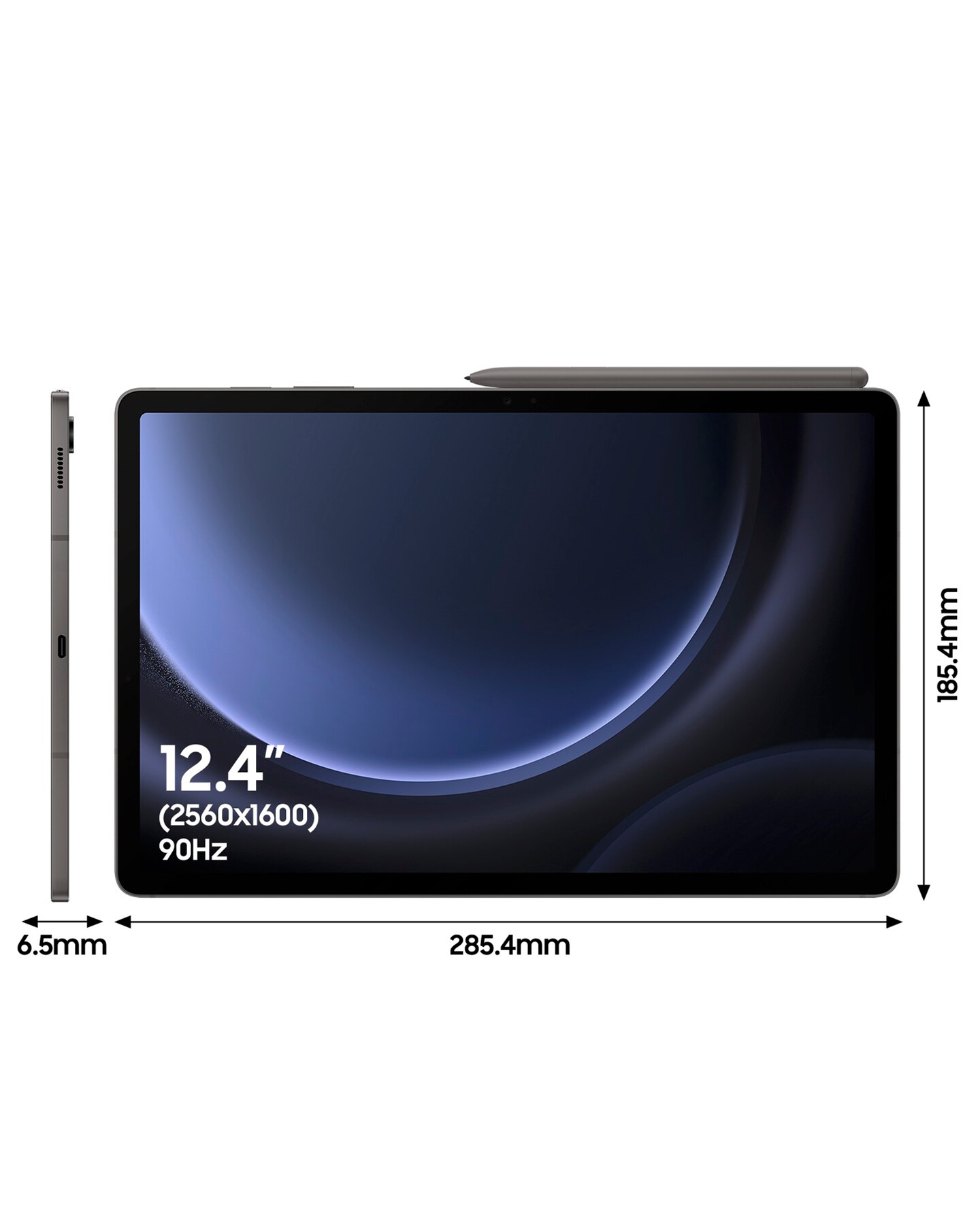 Samsung Galaxy Tab S9 FE+ 12.4in 128GB WiFi Tablet - Grey | Jacamo