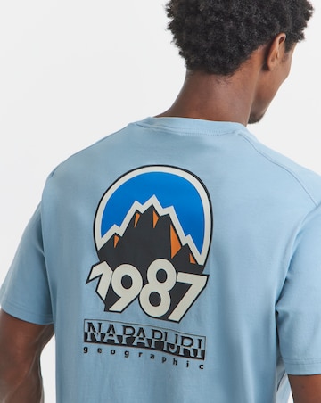 Napapijri Montepiana Graphic T-Shirt - Blue