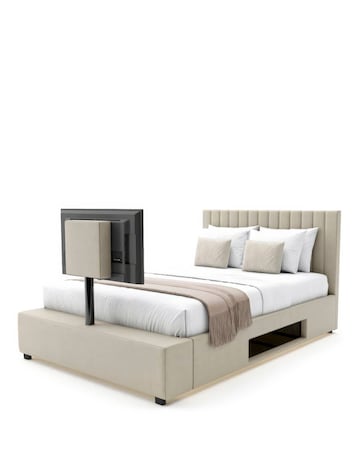 XR Living Maisie Fabric LED TV Ottoman Bed